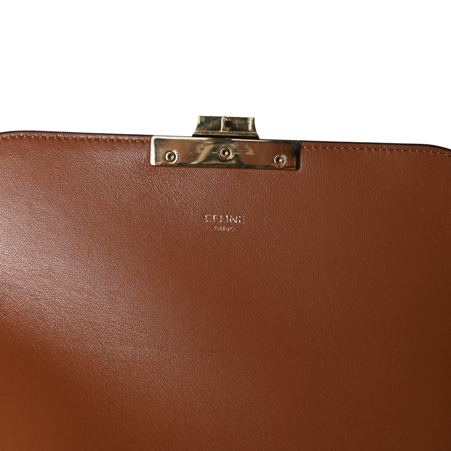 Celine Calfskin Triomphe Canvas Medium Triomphe Tan 5 of 11