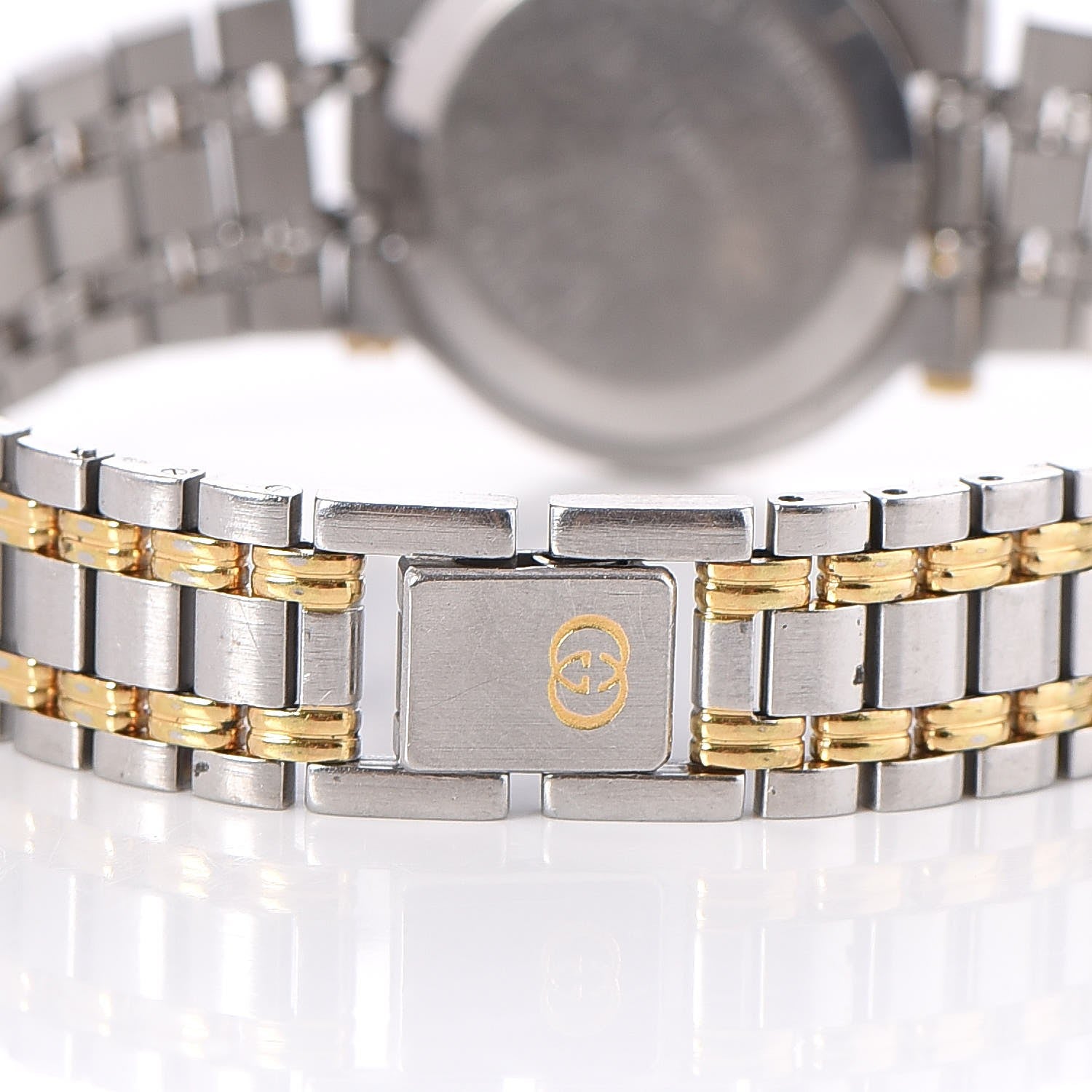 Gucci Stainless Steel 18K Yellow Gold Plated 9000L Quartz Watch 5 of 11