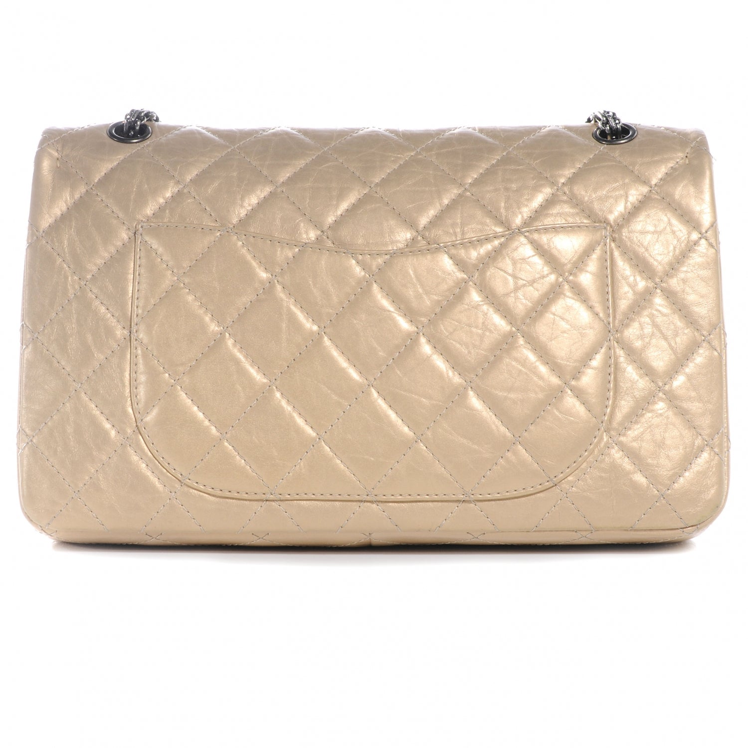 Chanel Aged Calfskin 2.55 Reissue 227 Flap Pale Gold 3 of 9