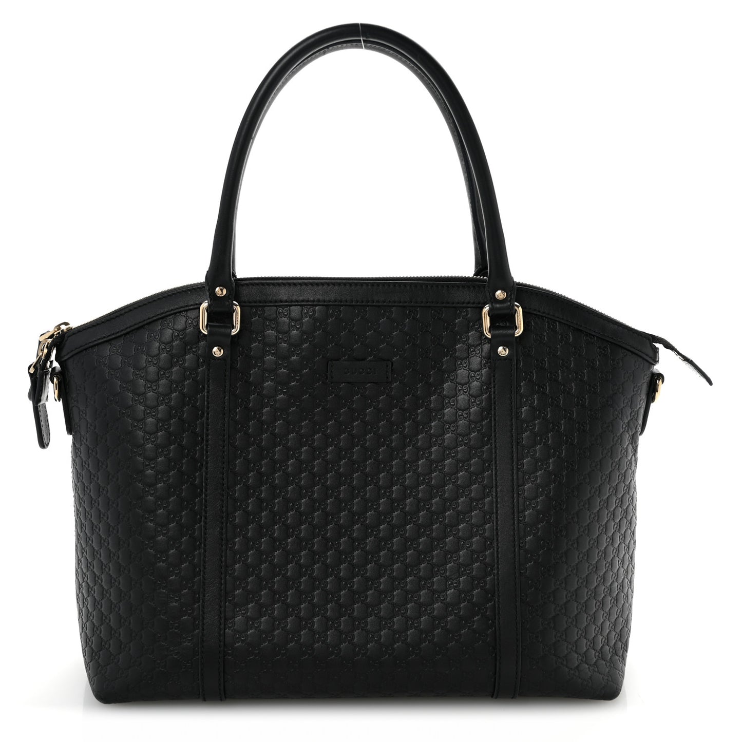 Soft Microguccissima Dome Satchel Black