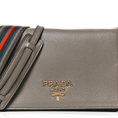 Prada Vitello Daino Flap Crossbody Argilla 8 of 15