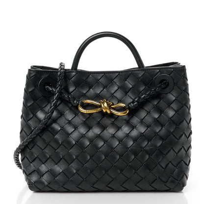 Bottega Veneta Nappa Intrecciato Small Andiamo Shoulder Bag Black 1 of 12