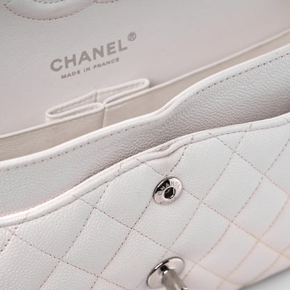 Chanel Caviar Quilted Medium Double Flap White 15 of 19