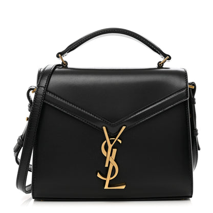 Saint Laurent Calfskin Mini Classic Monogram Cassandra Top Handle Black 1 of 10