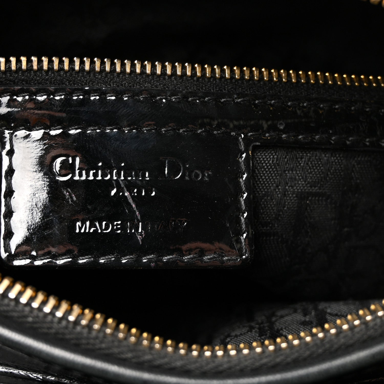 Christian Dior Patent Cannage Large Lady Dior Black 6 of 10