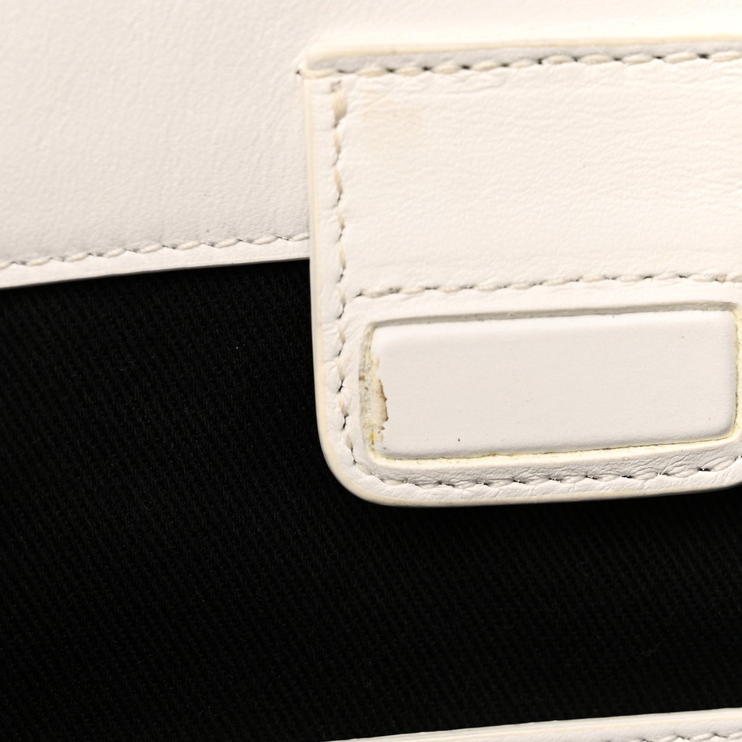 Calfskin Greca Goddess Tote Bag White