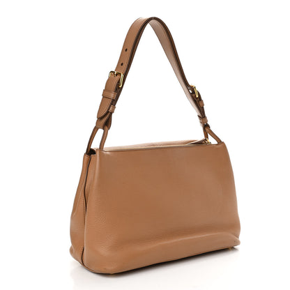 Prada Vitello Daino Flap Shoulder Bag Caramel 3 of 13