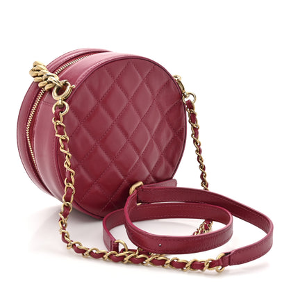 Chanel Glazed Calfskin Round As Earth Evening Bag Rouge 3 of 14
