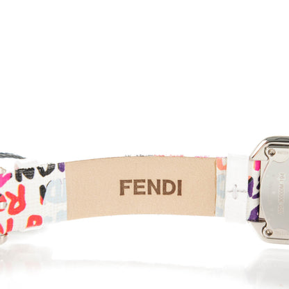 Fendi Stainless Steel Calfskin Diamond 29mm Chameleon Graffiti Quartz Watch 9 of 10