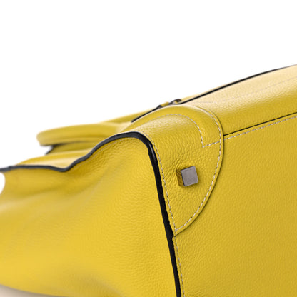 Celine Drummed Calfskin Mini Luggage Citron 10 of 13