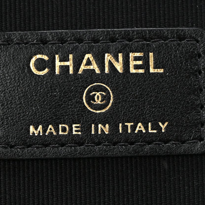 Chanel Lambskin Quilted Small Top Handle Vanity Case With Chain Black 6 of 10
