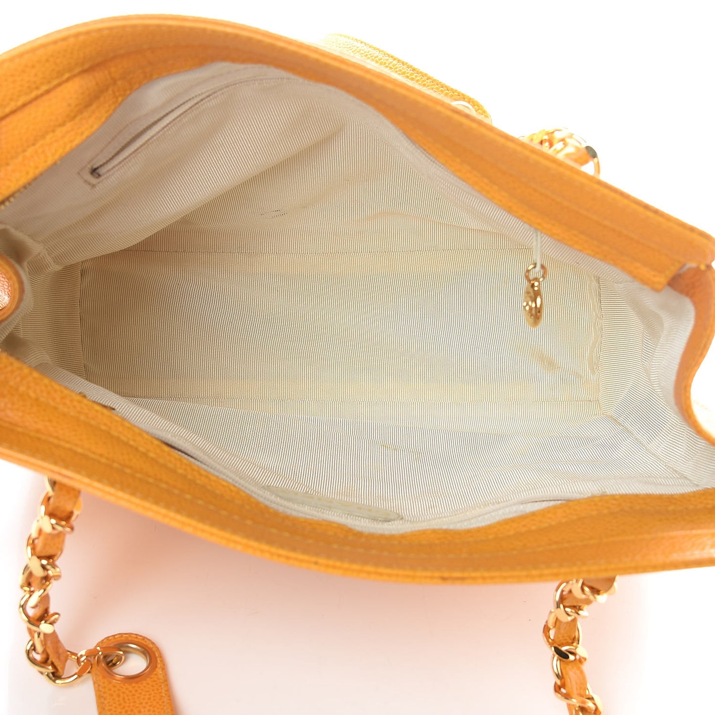 Caviar CC Shoulder Bag Yellow