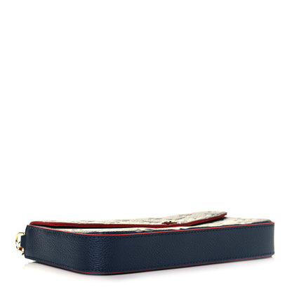 Louis Vuitton Empreinte Pochette Felicie Chain Wallet Marine Rouge 5 of 10