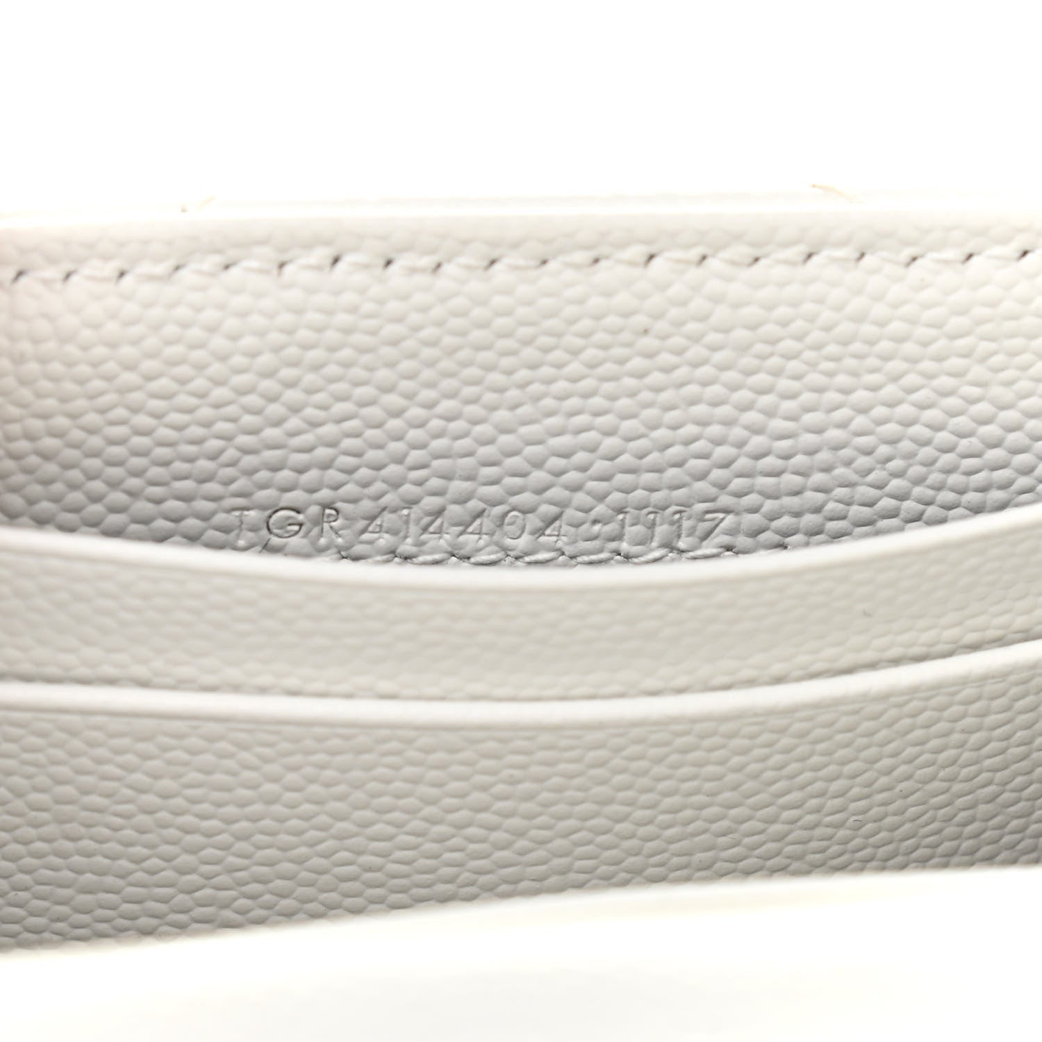 Saint Laurent Grain De Poudre Matelasse Chevron Small Monogram Envelope Wallet Crema Soft 7 of 11