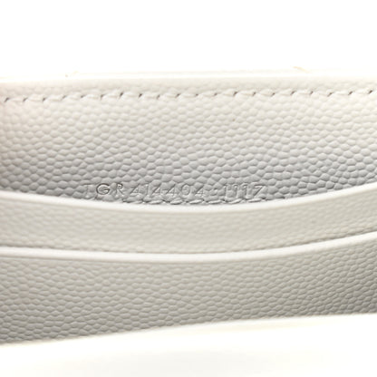 Saint Laurent Grain De Poudre Matelasse Chevron Small Monogram Envelope Wallet Crema Soft 7 of 11