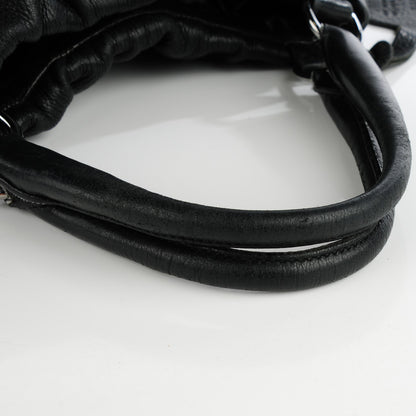 Prada Deerskin Shoulder Bag Black 4 of 9