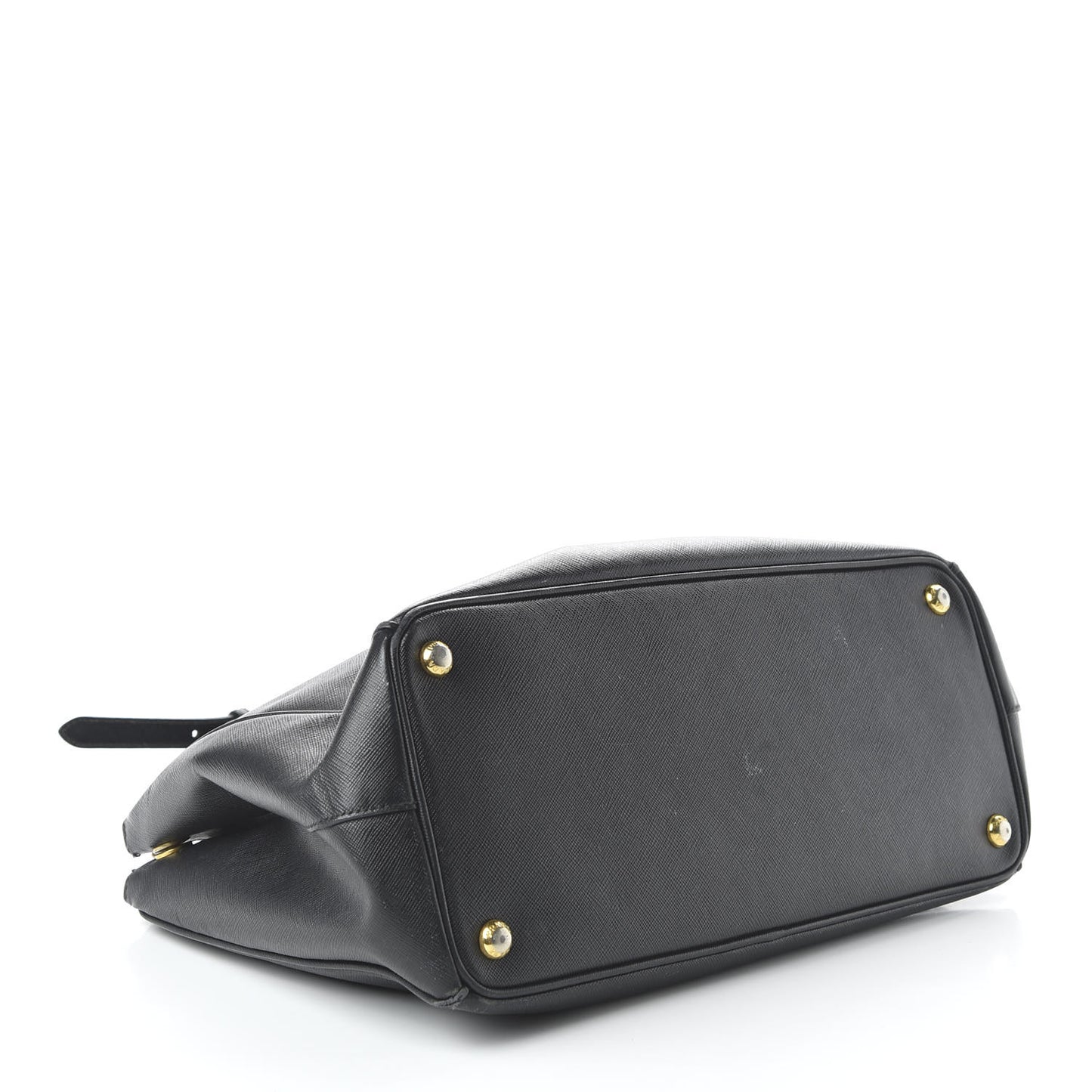 Saffiano Medium Galleria Double Zip Tote Black