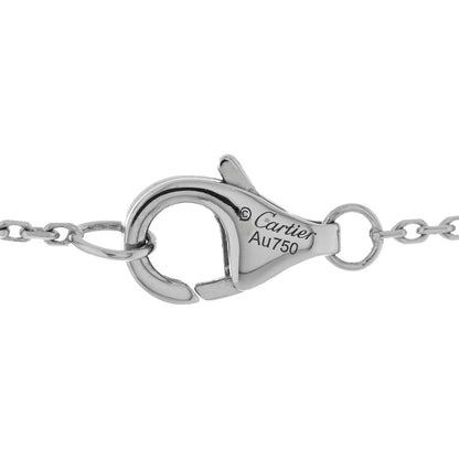 Cartier 18K White Gold Black Ceramic Diamond Trinity Pendant Necklace 4 of 5