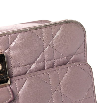 Christian Dior Pearly Lambskin Cannage Miss Dior Promenade Pouch Lotus 16 of 16