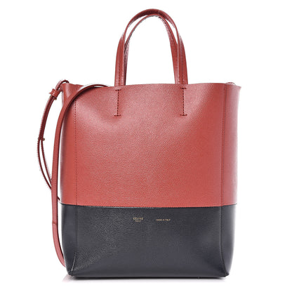 Celine Grained Calfskin Small Vertical Bi-Cabas Claycourt Dark Navy 1 of 9