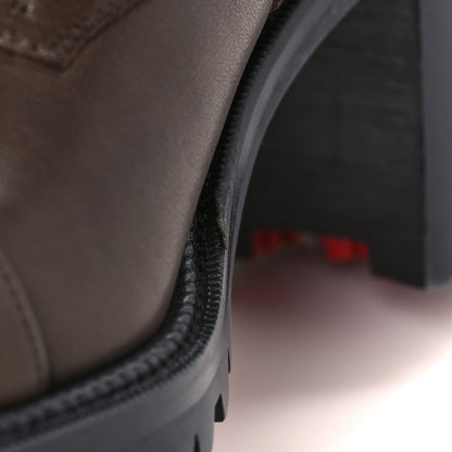 Christian Louboutin En Hiver Mixed Dual-Zip Booties 36.5 Arabica 11 of 11