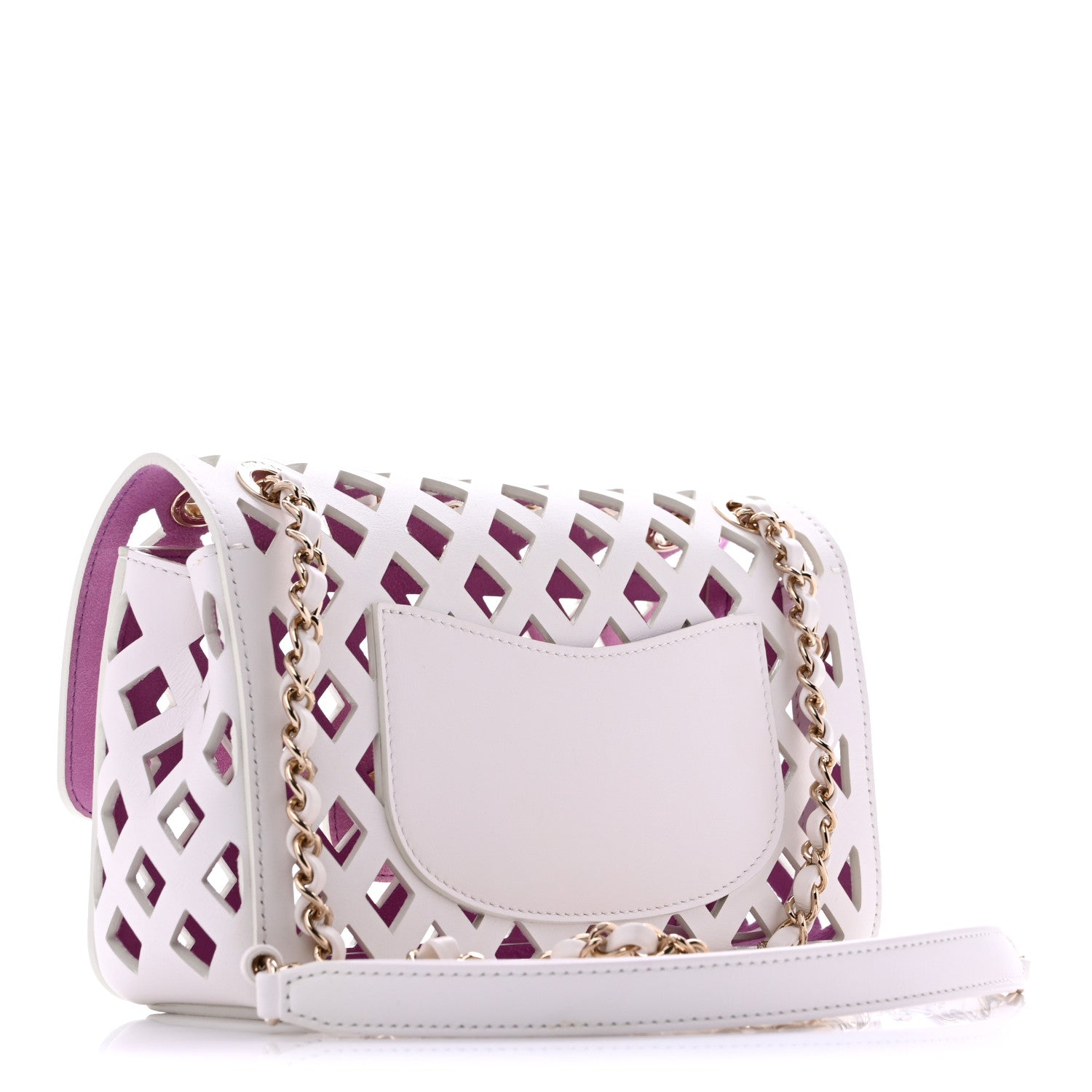 Chanel Lambskin Small Sea Through Flap White Multicolor 3 of 10