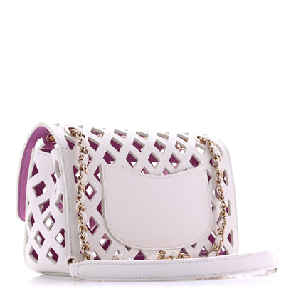 Chanel Lambskin Small Sea Through Flap White Multicolor 3 of 10