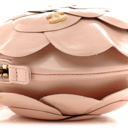 Chanel Patent Lambskin Camellia Bouquet Clutch With Chain Light Pink 9 of 11