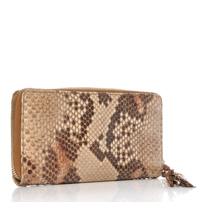 Gucci Python Marrakech Zip Around Wallet Brown 3 of 8