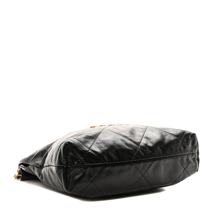 Chanel Shiny Calfskin Quilted Small Chanel 22 Black 9 of 12