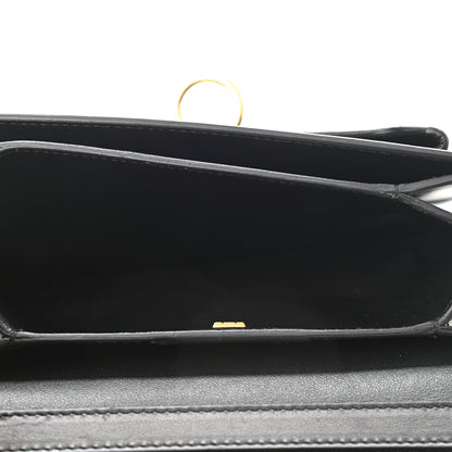Salvatore Ferragamo Calfskin Trifolio Flap Shoulder Bag Black 7 of 10