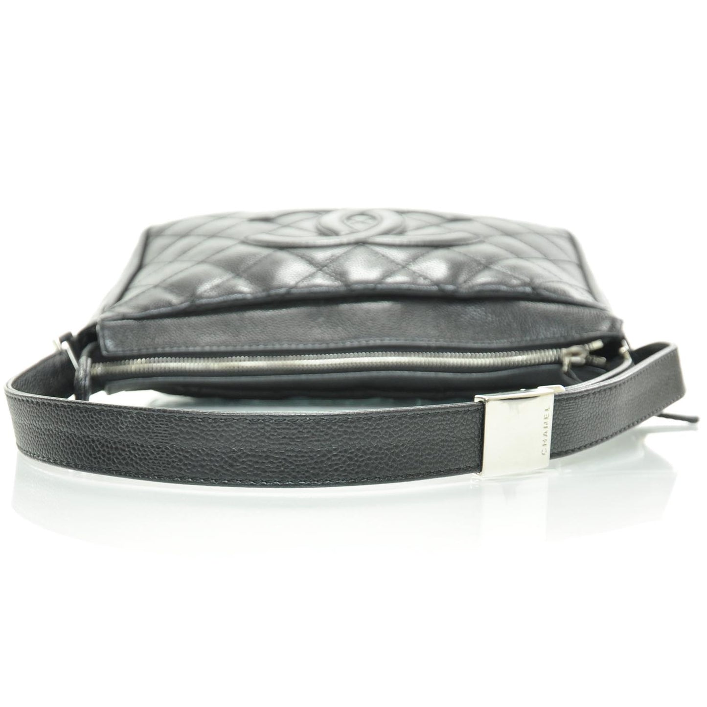 Caviar Quilted Shoulder Bag Black