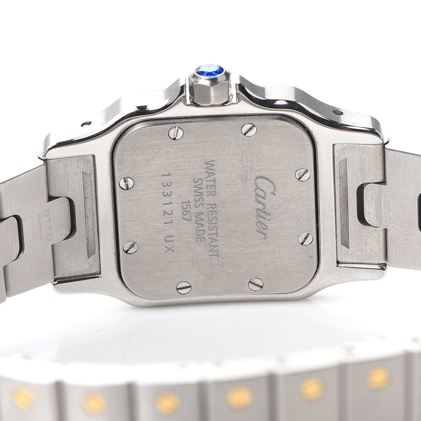 Stainless Steel 18K Yellow Gold 24mm Santos De Cartier Galbee Quartz Watch