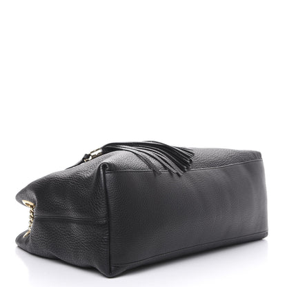 Gucci Pebbled Calfskin Medium Soho Chain Shoulder Bag Black 4 of 11