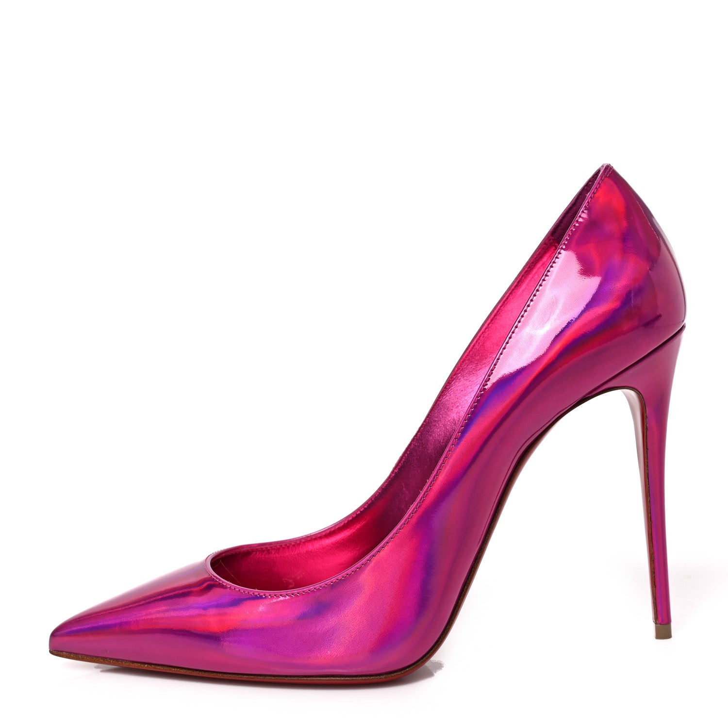 Christian Louboutin Metallic Patent Psychic So Kate 100 Pumps 39.5 Fuxia 1 of 8