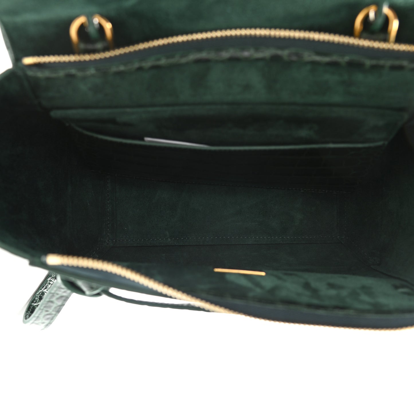 Calfskin Crocodile Embossed Micro Belt Bag Amazone