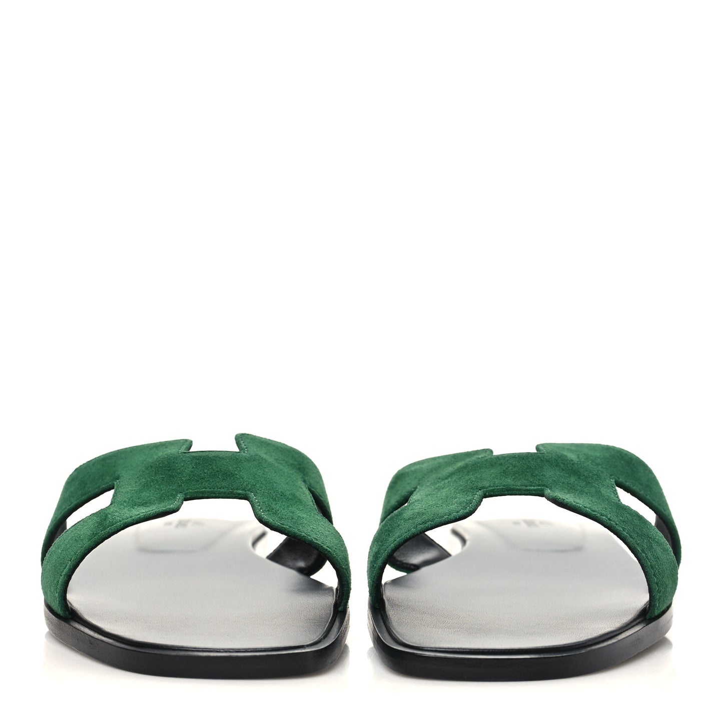 Suede Goatskin Oran Sandals 38.5 Vert Electrique