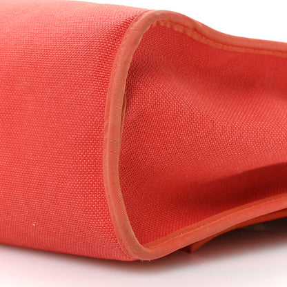 Hermes Vache Hunter Toile Herbag Zip 31 PM Rouge Tomate Natural 11 of 11