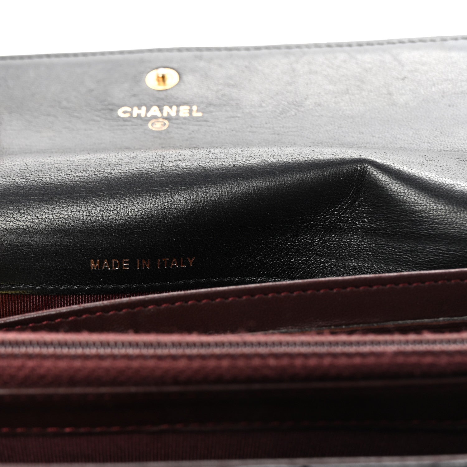 Chanel Lambskin Quilted Large Gusset Flap Wallet Black 7 of 9