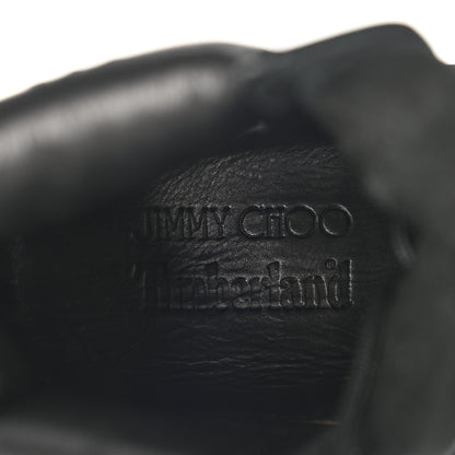 Jimmy Choo X TIMBERLAND Nubuck Glitter Mens Ankle Boots 9 Black Gunmetal 7 of 9