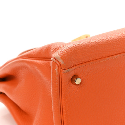Hermes Taurillon Clemence Kelly Retourne 35 Orange 9 of 25