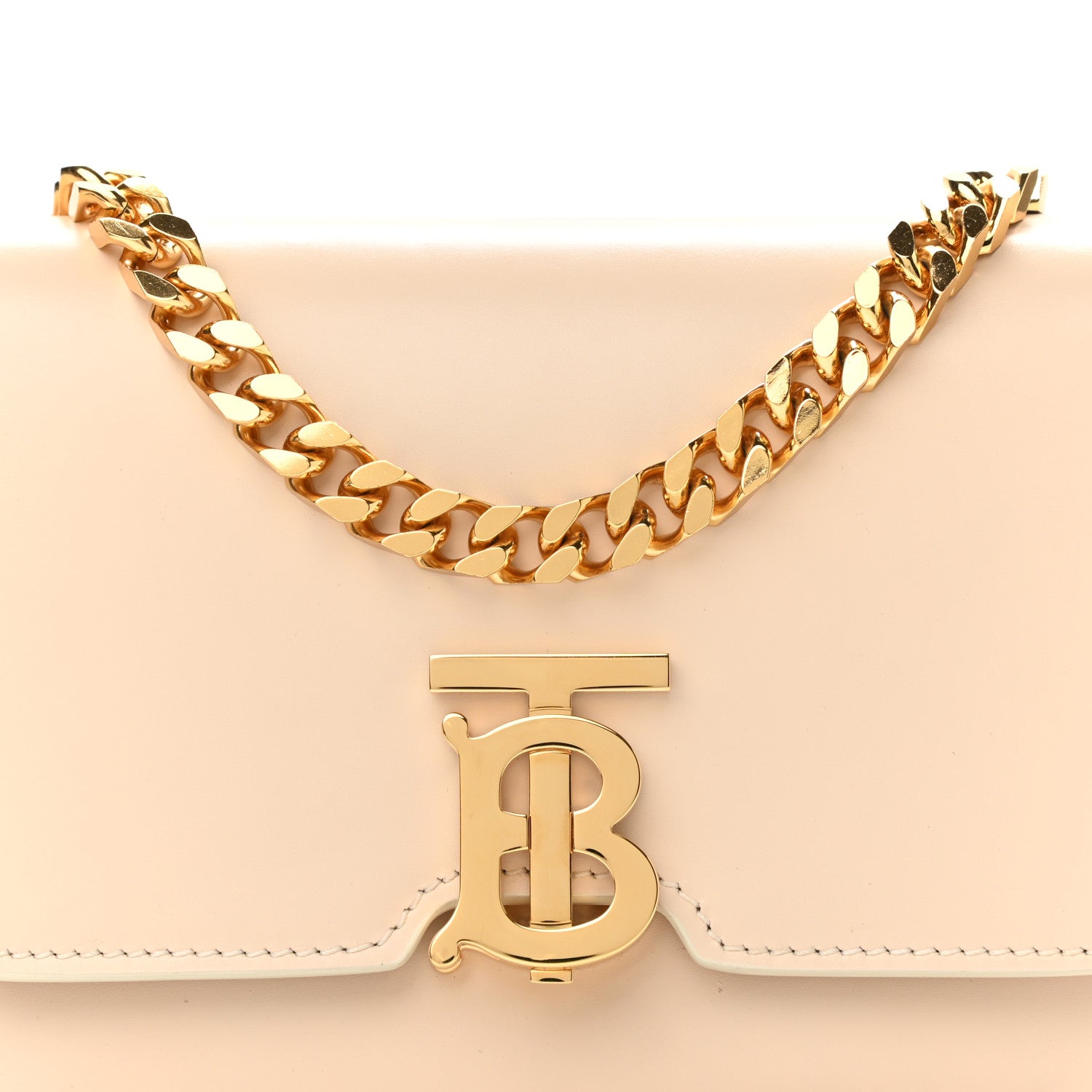 Burberry Calfskin TB Chain Belt Bag Vanilla 7 of 10