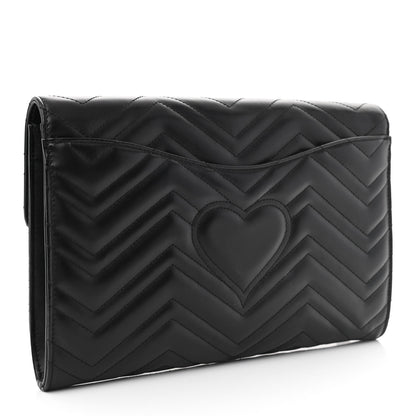 Gucci Calfskin Matelasse GG Marmont Clutch Black 3 of 11