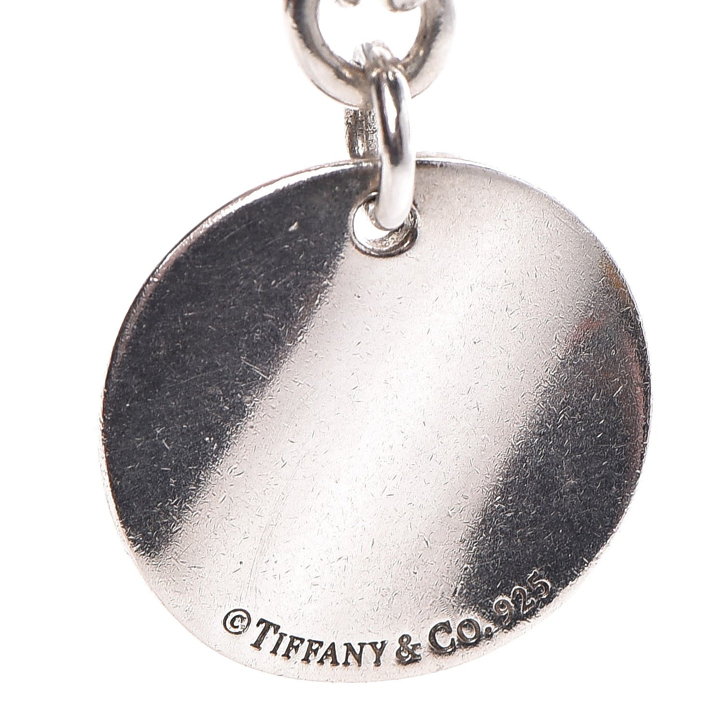 Sterling Silver Notes Round Tag Charm Bracelet