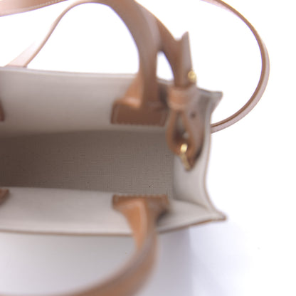 Celine Canvas Calfskin Mini Vertical Cabas Natural Tan 5 of 9