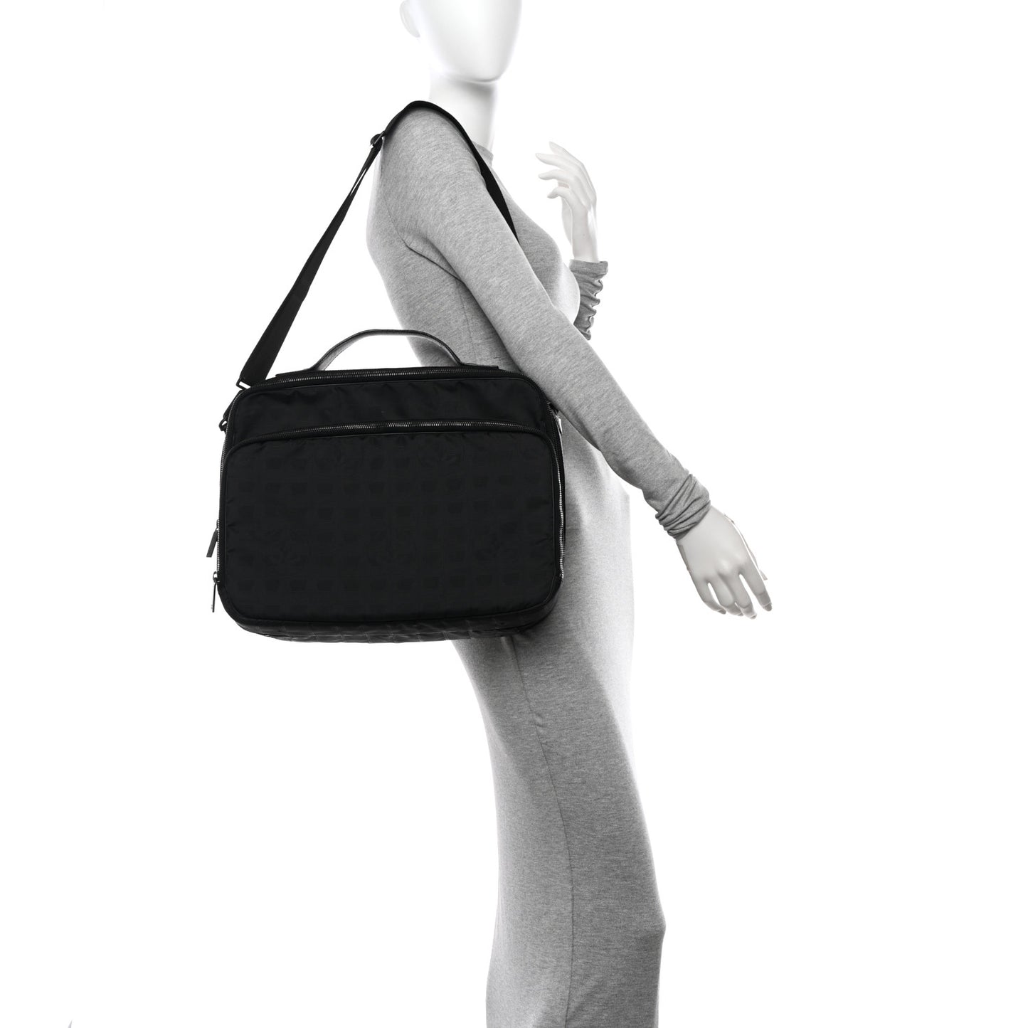 Nylon Travel Laptop Briefcase Black