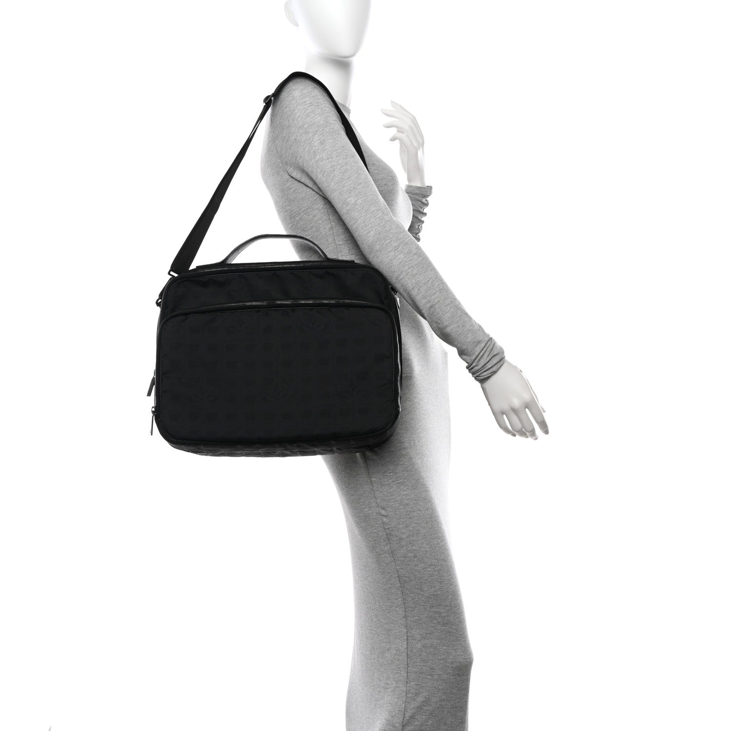 Chanel Nylon Travel Laptop Briefcase Black 2 of 22