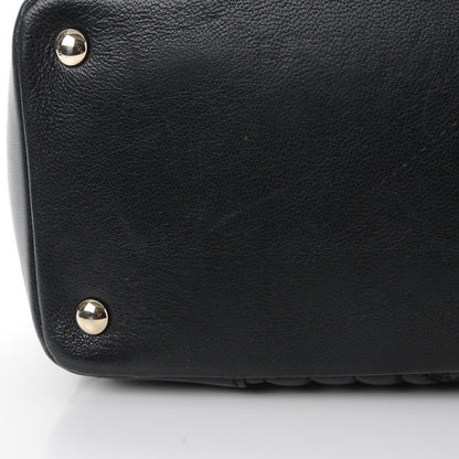 Versace Barocco Quilted Nappa Altea Vanitas Satchel Black 9 of 9