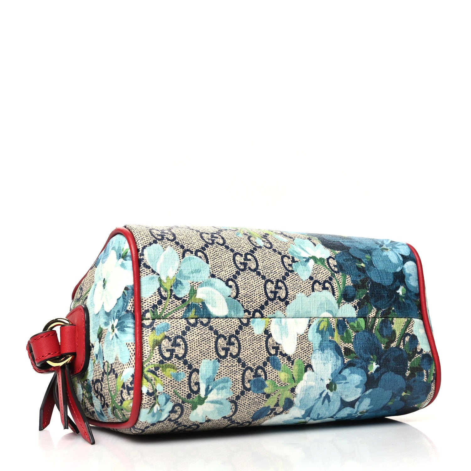 Gucci GG Supreme Monogram Blooms Mini Boston Navy Blue Hibiscus 4 of 14