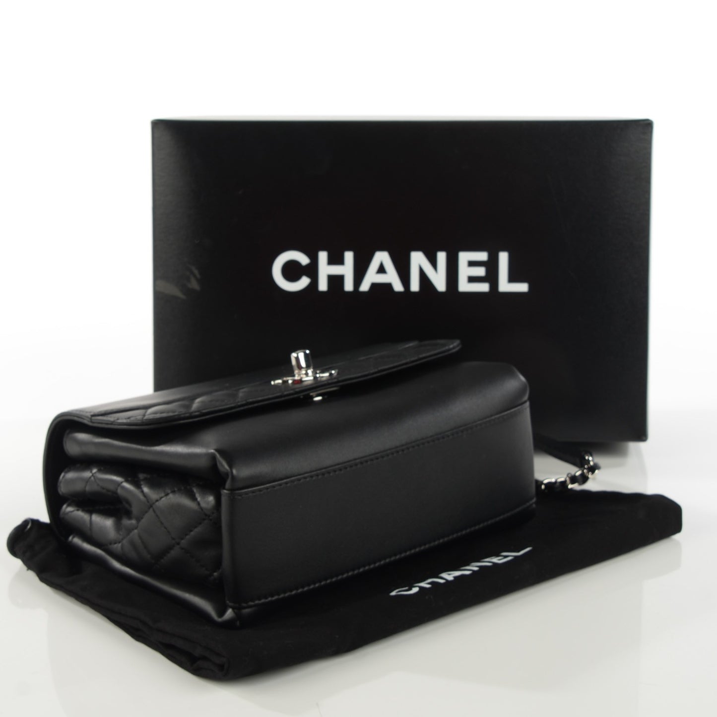 Calfskin Mini Tramezzo Flap Black